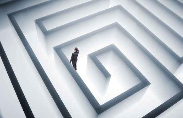 Person stuck in a maze